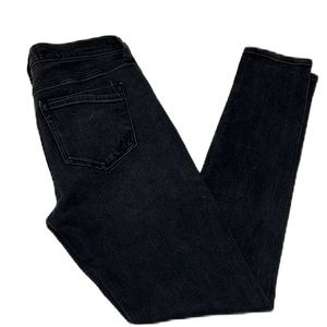 Express, 69% Cotton Charcoal Black, 5-Pocket, Belt Loop Mid Rise Leggings, 8R